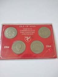 1984 Isle Man 1 crown X 4枚 紀念幣
