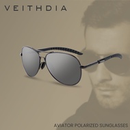 VEITHDIA Aviator Polarized Sunglasses - 3360 - Black