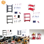 [Lacooppia2] Tool Trolley Model 1/18 2-tier Miniature Sculpture for Garage, Workshop