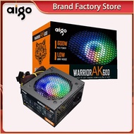 Aigo Ak600 PFC Max Power Supply 600W วัตต์ PC Gaming Quiet 120มม. พัดลม24pin 12V ATX PSU เดสก์ท็อปคอ