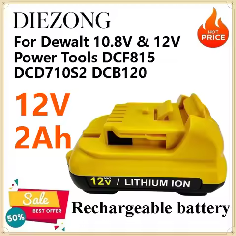 Lithium Battery for Dewalt 10.8V & 12V Power Tools DCF815 DCD710S2 DCB120