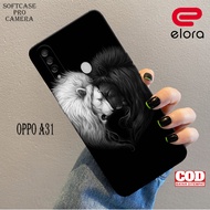 HITAM HP PUTIH Latest Oppo A31 Cellphone Case - Elloraa.id - Oppo A31 Casing Black and White Case Mo