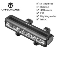 Bicycle Light Front 2600lumen Bike Light 8000mah Waterproof Flashlight Usb Charging Mtb Road Cycling