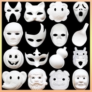 White Paper Masks Half Face Masquerade Masks DIY Party Mask Mardi Gras Mask Blank Plain Masks For Funny Party Halloween Mask