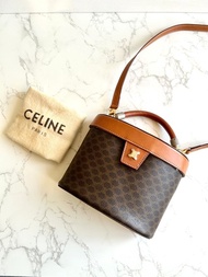 稀有中古包 Celine凱旋門老花盒子包 斜背包 單肩包 側背包 二手