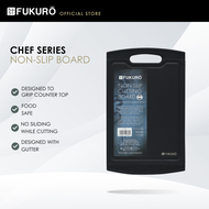 Fukuro Chef Series Non-Slip Cutting Board L / Chopping Board (35.8 x 21.8 x 1cm) / Papan Pemotong