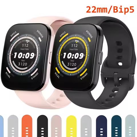 Bip 5 Band for Amazfit bip 5 6 Strap Smart watch Silicone Bracelet Replacement Accessories 22mm Belt