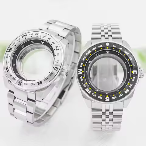 Samurai King Case and Strap Set Sapphire Glass 3.0 Position Crown NH35 Case, 28.5mm Dial NH35 NH36 4
