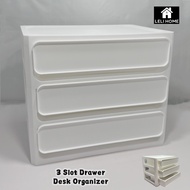 LeLi Home 3 Slot Drawer Storage Box Desktop Cosmetic Accessories  Organizer 3 Slot Kotak Laci Meja K
