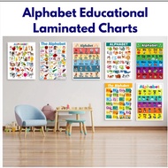 ALPHABET Charts / Posters , Educational Laminated charts for kids