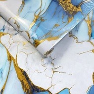 Waterproof PVC Wall Paper Marble Wallpaper 7mbiru,/d 8m 45cm