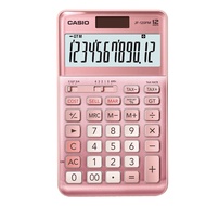 Casio Calculator เครื่องคิดเลข  คาสิโอ รุ่น  JF-120FM-PK แบบตั้งโต๊ะ ดีไซน์โค้งมน 12 หลัก สีชมพู