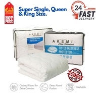 (Ready Stock)AKEMI Sleep Essentials Fitted Mattress Protector -Super Single, Queen, King