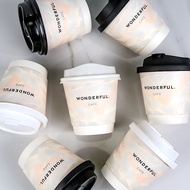 Hot Paper Cup Customized Coffee Cup Once With Lid Coffee Milk Tea Milk Tea Cup Coffee Cup Hot Drink 