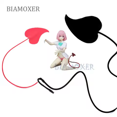 To Love Ru Momo Cosplay Tail evil Red Black Evil Heart Bunny Girl Momo Belia Deviluke Women Cosplay 