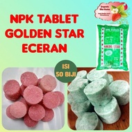 Pupuk npk tablet golden star isi 50 biji