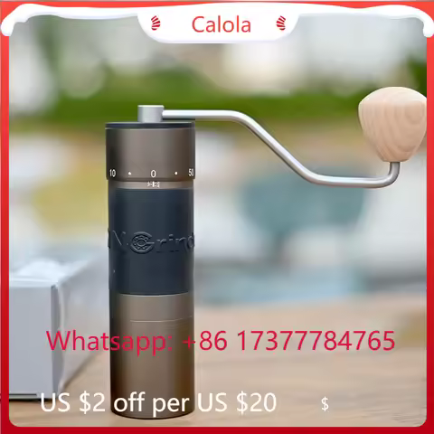 Kingrinder K6 manual coffee grinder portable mill 420stainless steel 48mm stainless steel Titanium p