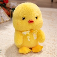 JOJO CASTLE Cute Yellow Duck Plush Toy 22/32/42cm Fluffy Soft White Duck Doll Ribbon Creative Cartoo
