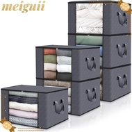MEIGUII Foldable Storage Box, Non-woven Fabric 35L/60L/90L Clothes Storage Bins, High-capacity Trans