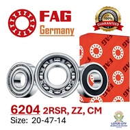 FAG Bearing 6204 ZZ 2RSR CM (20x47x14) 100% Original