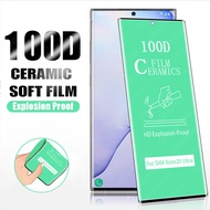 Samsung Gaxaly S21 Ultra S20 S10 S9 S8 Plus Note 20 Ultra Note 10 Plus Note 9 8 Full Glue Cover Soft Curved PET Ceramic Tempered Glass Screen Protector