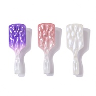 1pc (Medium Size) Electroplated Ombre Wavy Scalp Massage Hair Brush, Square Minimalist Design For Wo