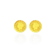 Liberty Gold Coin Earstuds in 916 Gold by Ngee Soon Jewellery
