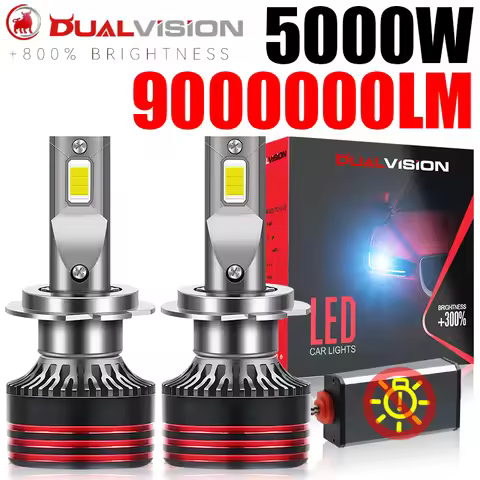Dualvision M8Pro H7 LED H4 H3 H1 5000W 9000000LM H8 H9 H11 9005 HB3 9006 HB4 9012 HIR2 Canbus 9054 C