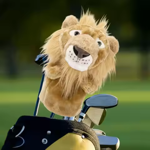 Plush Lion Golf Wood Headcover Practical Long Neck Lovely Soft Golf Club Cover Golf Head Cover for O