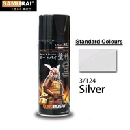 SAMURAI 3 / 124 SILVER STANDARD SPRAY COLOUR PAINT 400ML Cat