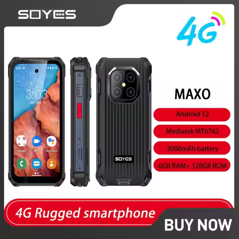 SOYES MAXo 4G Mini Rugged Smartphone 3.88“ IPS Screen IP68 Android12 6GB +128GB Small Phone 3000mAh 