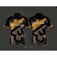 2024 Love CZ, CZ-USA FANS 2023-2024 Newly designed 3D custom zipper polo shirt (free custom name)