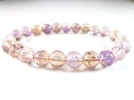 สร้อยข้อมืหินอเมทริน Ametrine Quartz Stone Bracelet ขนาด 4 mm หินแห่งการปรับความสมดุล