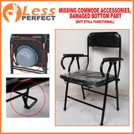 Less Perfect Slightly Damage#805 617A Heavy Duty Foldable Commode Chair with Chamber Pot Arinola