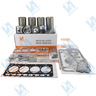 For Kubota V3300-16V V3300 16V Overhaul Rebuild Kit Piston Ring Cylinder Liner Full Gasket Set Engin