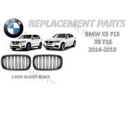 BMW X5 X6 F15 F16 2014-2019 Glossy Black Grille Kidney Grilles Bumper M Grill