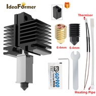Mian หัวฉีด P1P สำหรับ Bambu Lab Hotend Bambu Lab X1 0.4มม. หัวฉีดเหล็กกล้า0.6มม. สำหรับ Bambu X1 P1