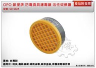 ＊中崙五金【附發票】台灣製造 OPO 歐堡牌 防毒面具濾毒罐 防毒口罩活性碳藥罐 SD-502A