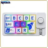 ICEDI W910 12 Keys Mini RGB Mechanical Macro Keypad Tri-Mode USB/Bluetooth/2.4G Wireless Wired Gamin