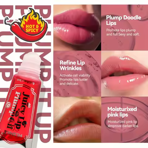 Fruit Hydrating Roller Lip Gloss Roll-on Lip Glaze, Moisturizing Roller Lip Oil Fresh Lip Glaze Tran