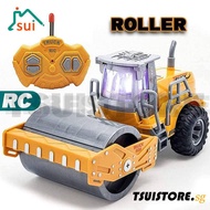 RC Road Roller Bulldozer Excavator Car Remote Control Construction Truck Car 4 Channel Kids Toy Truc
