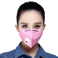 N95 mask summer  N95 mask n95 囗 罩包邮3m3M9501V 口罩防雾霾带呼气阀防粉色防尘女士KN95