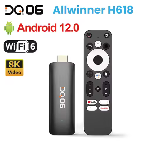 DQ06 ATV Mini TV Stick Android 12 Tv Box Allwinner H618 Quad Core Cortex A53 Support 8K Video 4K@60f