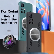 2 in 1 For Xiaomi Redmi Note 11T Pro Case Note11 Graphene Back Cover For Redmi Note 11 Pro Game with Cooling Fan