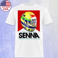 Ayrton Senna Racing Logo Men'S White T-Shirt