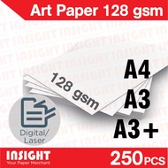 Art Paper 128gsm 250's A4 A3 A3+  Poster Paper Magazine Paper gloss coated paper