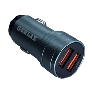 GERLAX Car Charger 1 USB 18W C5S / 2 USB C4S 15W Quick Charger Car Charger Metal LED Dual USB