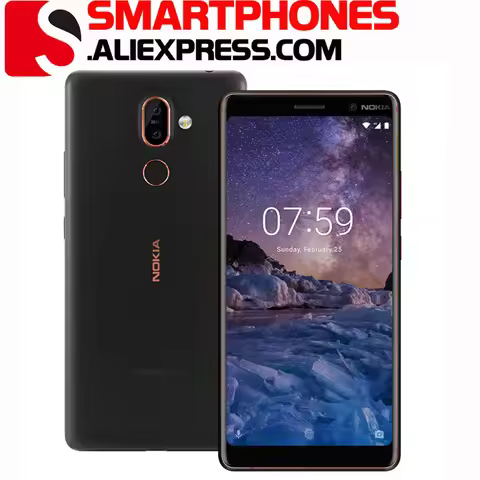 Nokia 7 Plus Original Unlocked Android Dual Sim Phone 4G LTE GSM 6.0'' Dual 12MP Octa Core 4GB RAM 6