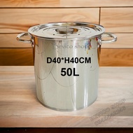 Combo 2 nồi inox thân cao 50 lít ( đk 40 x cao 40cm)