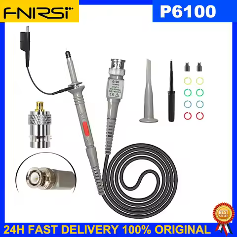 Oscilloscope Probe P6100 + Adapter for FNIRSI 1014D 1013D DSO-TC3 TC2 DSO152 DSO2C10 DSO2D15 TOOLTOP